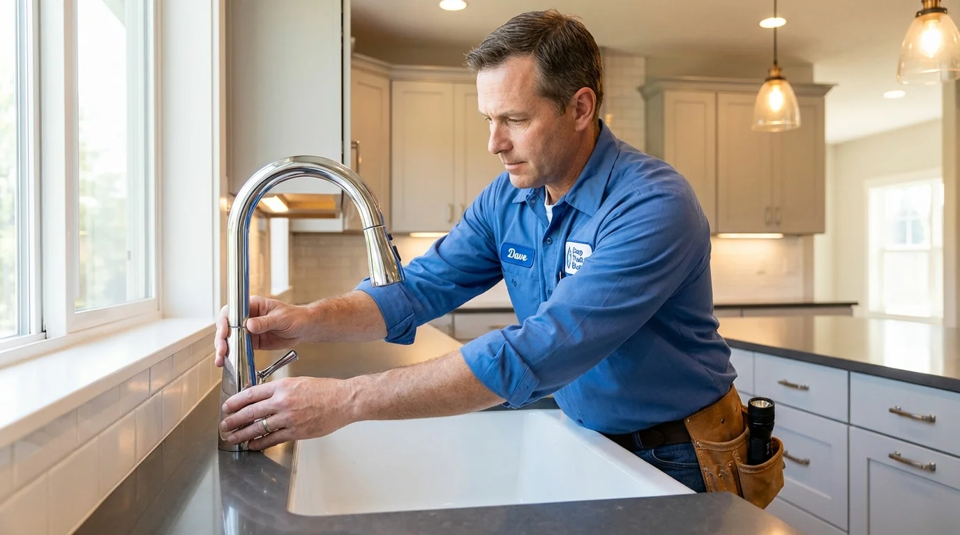 Kitchen faucet installation by Johns Plumbing LLC in Siren
