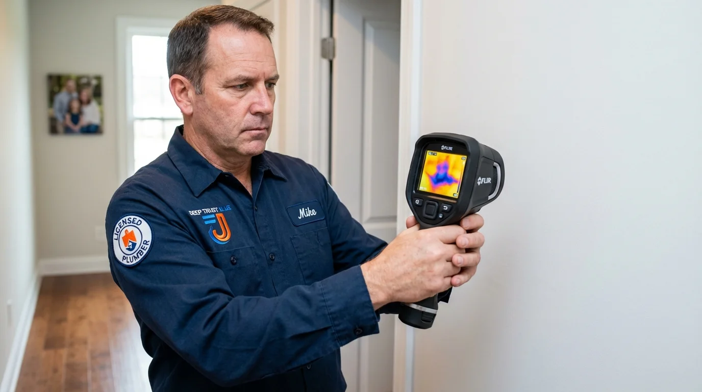 Thermal imaging leak detection by Johns Plumbing LLC in Siren